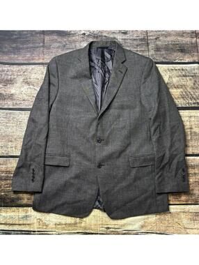 Brooks Brothers Blazer Jacket Men's 44L Regent Fit Lambswool Linen Gray